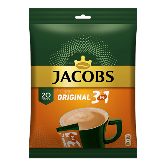 Изображение Jacobs - Растворимый кофе 3в1 пакетик 20x15.2г