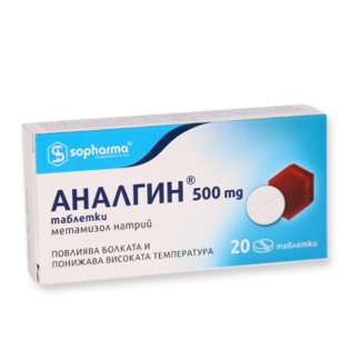 Picture of Analgin 500mg 20 tab.