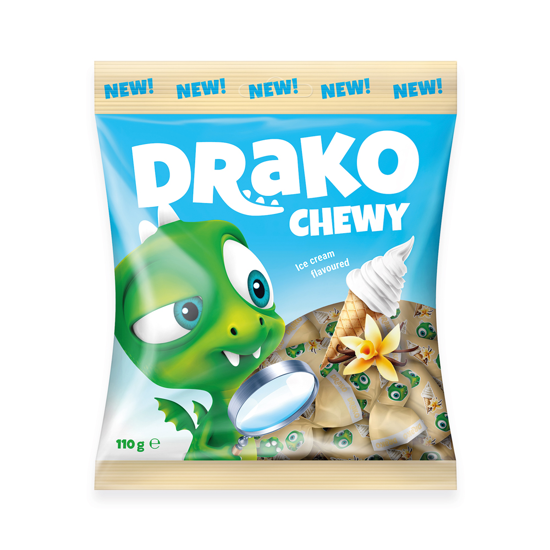 Picture of Kalev - Draakon Ice Cream  Flavour Chewing Sweets 110g