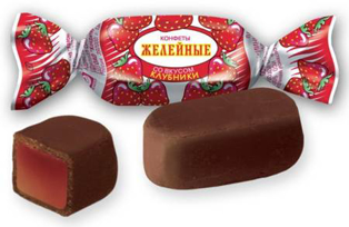 Picture of Chocolate Glazed Jelly with Strawberry Taste, 200g