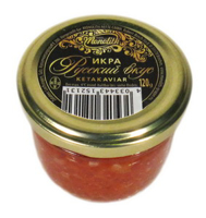 Picture of Keta Salmon Caviar Russkiy Vkus In The Glass Jar 120g