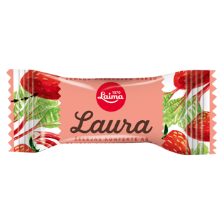 Изображение Laima - Конфеты желейные Laura со вкусом клубники и ревеня 200г