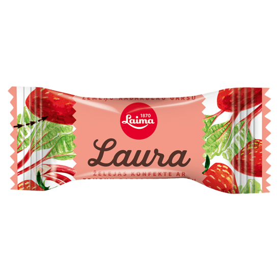 Изображение Laima - Конфеты желейные Laura со вкусом клубники и ревеня 200г