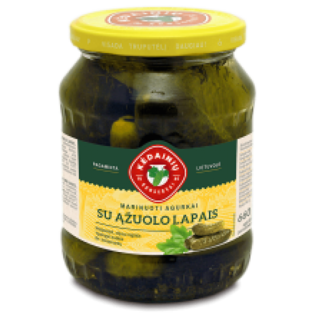 Picture of Kedainiu Konservai - Pickled Cucumbers with Oak leaves 660g