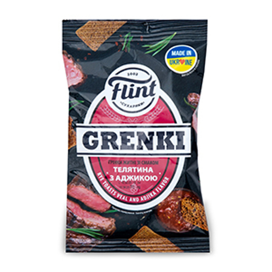 Picture of Rye Croutons With Veal And Adjika Flavour "Grenki", Flint  70g