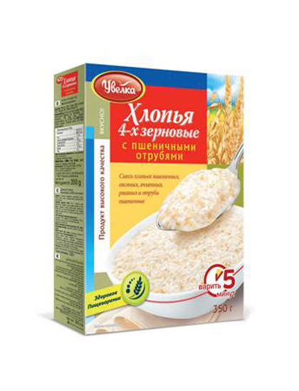 Picture of Flakes Uvelka 4 Grains with Bran 350g 733