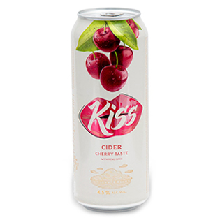 Изображение Сидр в банке со вкусом вишни "Поцелуй" 4,5% алк. 0,5 л