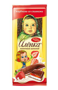 Picture of Chocolate Bar "Alenka" Strawberry with Сream 87g