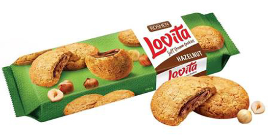 Picture of Roshen cookies "Lovita Soft Cream" nut 127g
