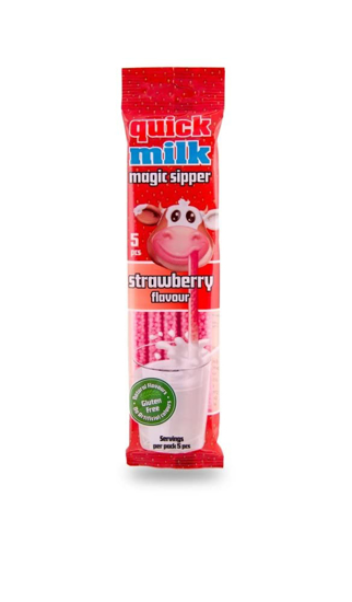 Picture of Straws for milk with strawberry flavour 30g (5X6g) - 1pcs