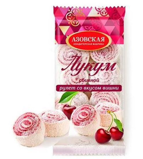 Picture of AKF Turkish delight roll with cherry flavor 250g