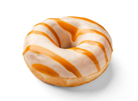 Изображение Пончик Белый с карамельной начинкой 70г