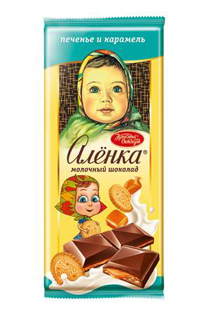Изображение Шоколад "Алёнка" Карамель с Печеньем 87g