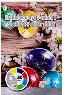 Picture of Pearl Easter Decorations for eggs 5 colors.