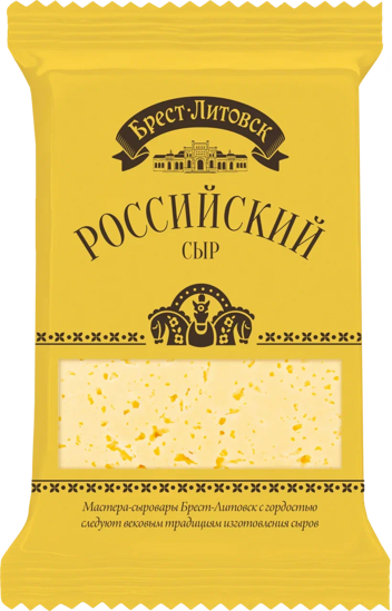 Изображение Сыр брест-литовск Российский  нарезка 50 % 150 г