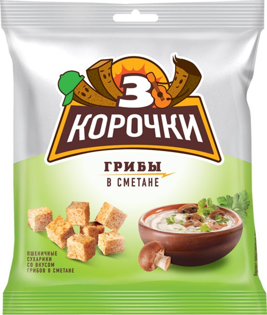Picture of Croutons "Korochki ",Mushrooms with Sour Cream Flavor, 40g
