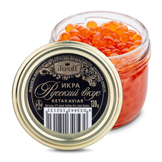 Picture of Keta Salmon Caviar Russkiy Vkus In The Glass Jar 120g