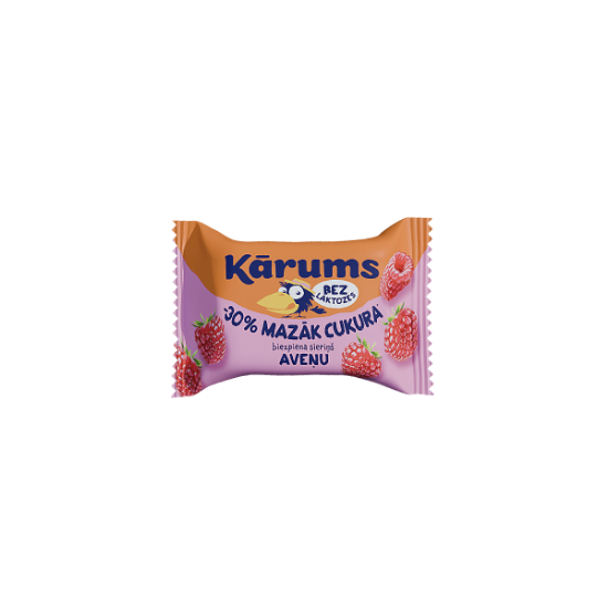 Изображение Творожные батончики KARUMS со вкусом малины, без лактозы, с меньшим содержанием сахара, 40 г