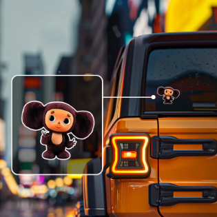 Picture of Cheburashka Vinyl Decal - Waterproof, Self-Adhesive Sticker
