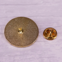 Picture of Retro Soviet-Inspired Circular Pin for Clothes, Backpacks, Hats - 1pcs