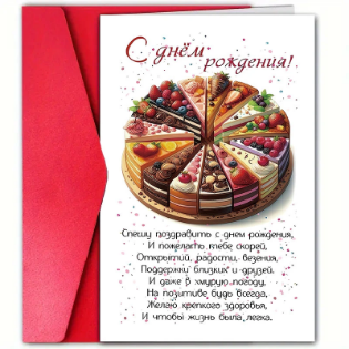 Изображение Дизайнерская открытка - 1pcs