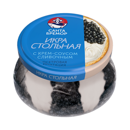 Изображение Икра черная «Стольная» имитация со сливочным соусом 220 г