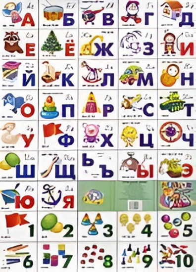 Изображение Русская азбука и счет. "Игрушки". Плакат/770*550 мм. - 1шт