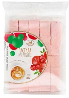 Изображение Пастила со вкусом клюквы 210г