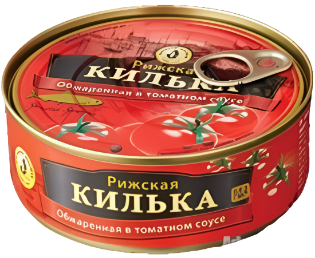 Изображение Обжаренная Килька в Томатном Соусе 240g