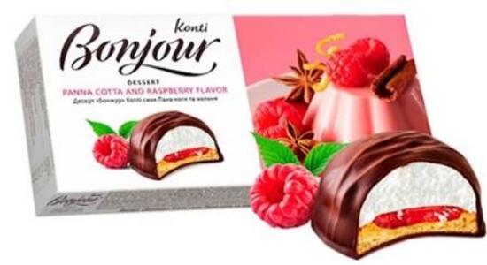 Picture of Konti Dessert Bonjour, Panna Cotta and Raspberry Flavor, 232g