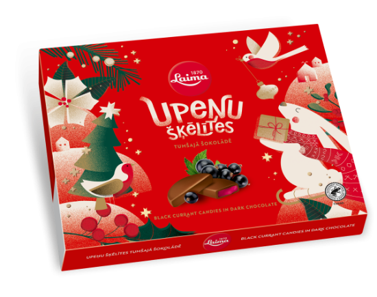 Изображение LAIMA - Желе из черной смородины в темном шоколаде 190 г