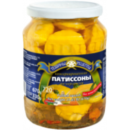 Изображение Патиссоны Консервированные  720мл
