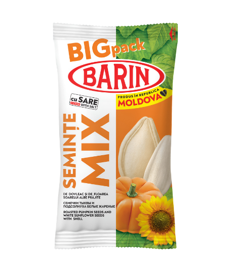 Изображение Смесь жареных и соленых тыквенных семечек и белых подсолнечных семечек 150г