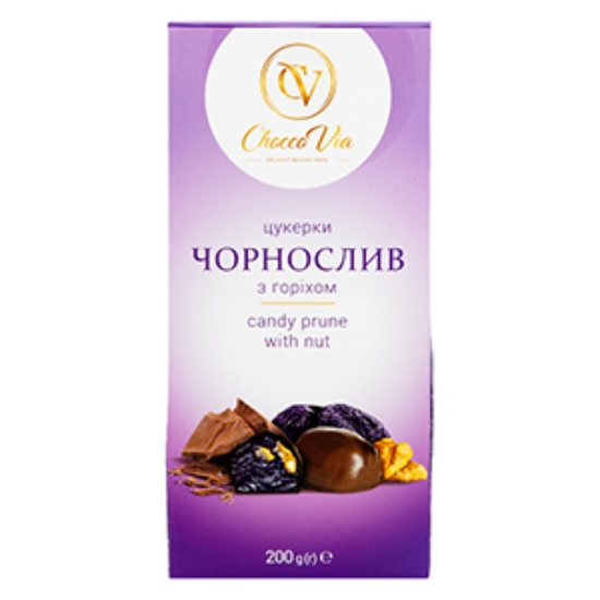 Picture of Chocco Via — Prune stuffed with Walnut, Glazed Sweets, 200 g