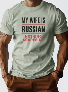 Picture of Graphic Tee - Casual Crew Neck Short Sleeve, L