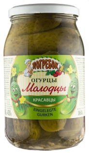 Изображение Огурцы "Молодцы" 860g