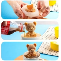 Picture of Cartoon Bear Silicone Ice Cube Mold - 1 pcs