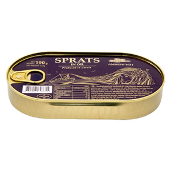 Picture of Sprats In Oil, Amberfish  190g
