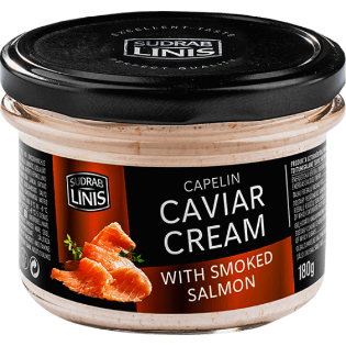 Picture of Sudrablinis - Capelin Caviar Cream with Smoked Salmon  160g