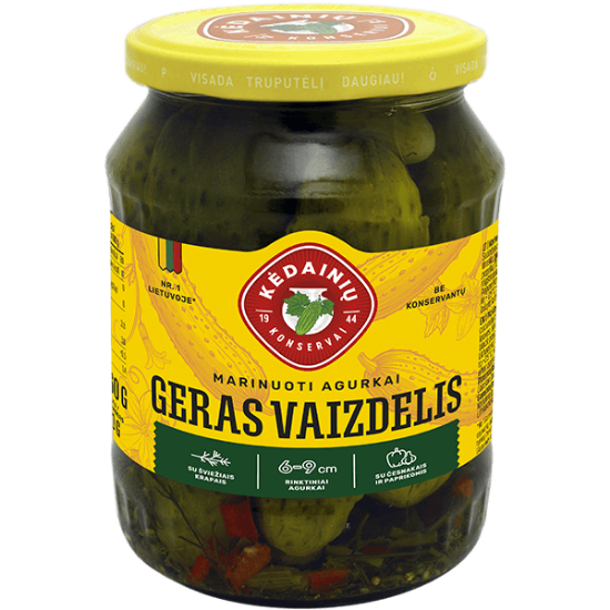 Picture of Kedainiu Konservai - Geras Vaizdelis Pickled Cucumbers 660ml