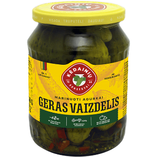 Изображение Kedainiu Konservai - Огурцы маринованные Герас Вайзделис 720мл