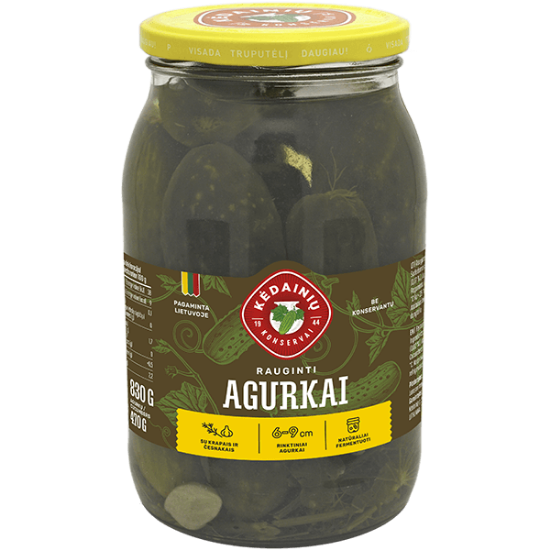 Изображение Kedainiu Konservai - Квашеные огурцы 900мл