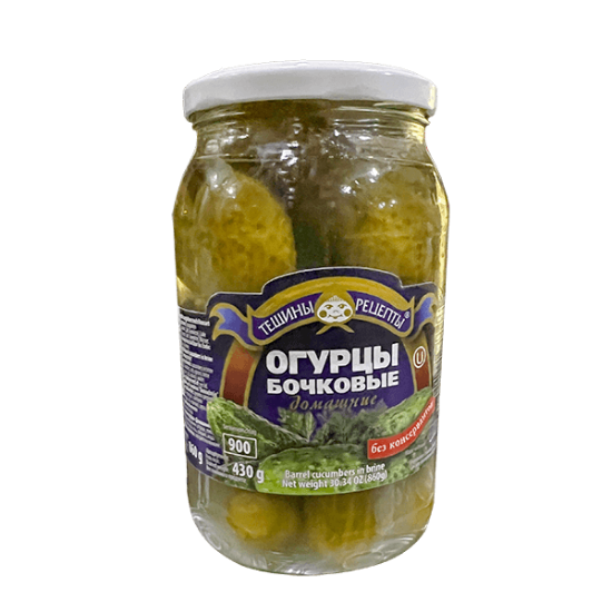 Picture of Teshchiny Recepty Bochkovye Cucumbers 900ml