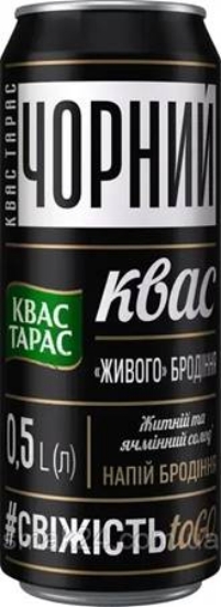 Изображение Квас Тарас Живого брожения Черный 0,5л