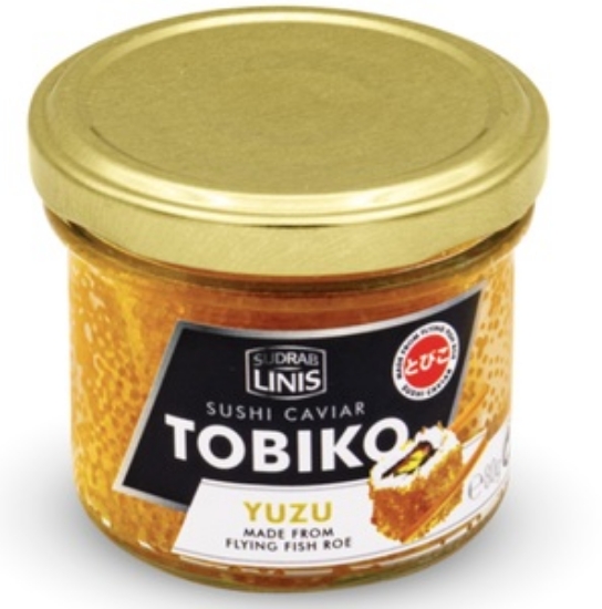 Изображение Судраблинис, икра летучей рыбы, тобико юдзу 80 г