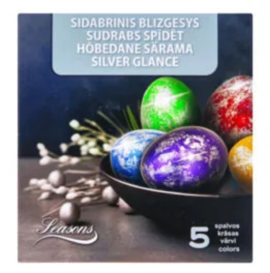 Picture of Pearl Easter Decorations for eggs 5 colors.