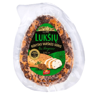 Picture of Luksiu Pienine - Luksiu Smoked Curd Cheese with Caraway 230g