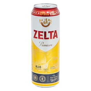 Изображение Пиво баночное "Zelta Premium Lager" 5,2% Алк. 0,568 л