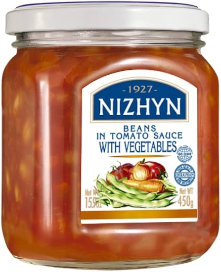 Picture of Nizhyn Beans in Tomato Sauce with Vegetables 450g