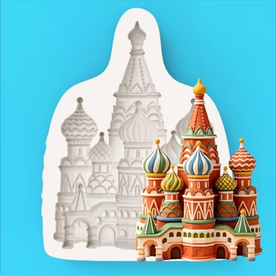 Изображение Силиконовая форма «Храм Василия Блаженного» (Москва) — 1 шт.